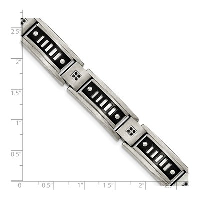 Black Stainless Steel CZ Bracelet – view 5