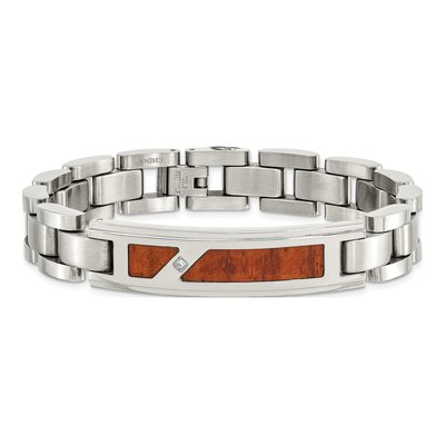 Stainless Steel CZ ID Bracelet – view 5