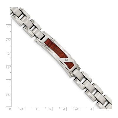 Stainless Steel CZ ID Bracelet – view 6