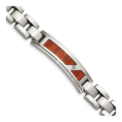 Stainless Steel CZ ID Bracelet