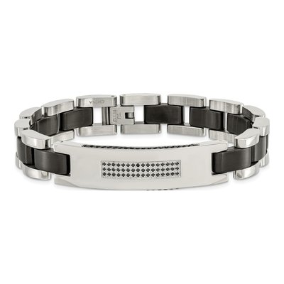 Black Stainless Steel CZ Bracelet – view 4