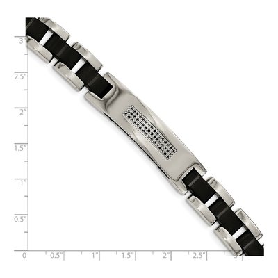 Black Stainless Steel CZ Bracelet – view 5