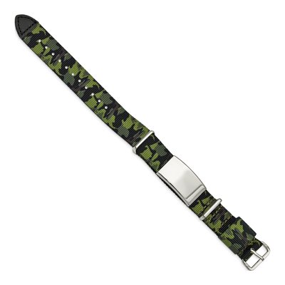 Stainless Steel Green Camo ID Bracelet – view 3
