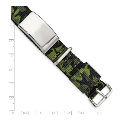 Stainless Steel Green Camo ID Bracelet – view 5