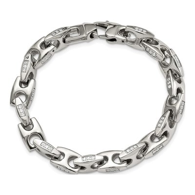 Men's Stainless Steel 9.57mm Link Chain Bracelet – view 5