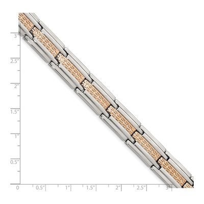 Men's Stainless Steel 12.16mm IP Link Chain Bracelet – view 4