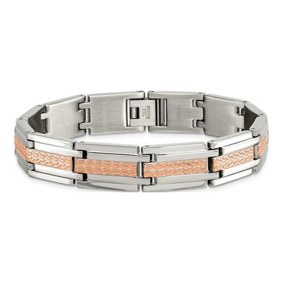 Men's Stainless Steel 12.16mm IP Link Chain Bracelet – view 5