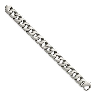 Men's Stainless Steel 15.56mm Curb Chain Bracelet – view 3