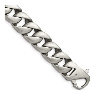 Men's Stainless Steel 15.56mm Curb Chain Bracelet