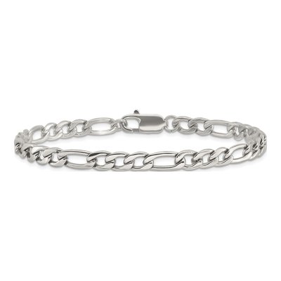 Men's Stainless Steel 5.86mm Figaro Chain Anklet – view 5