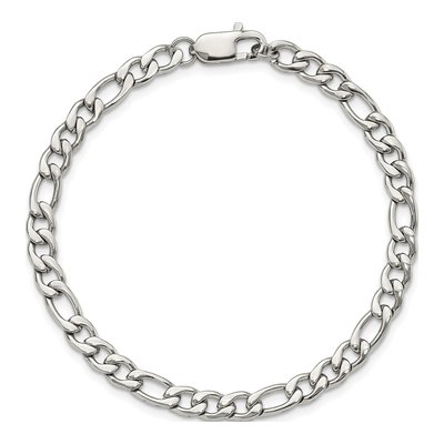 Men's Stainless Steel 5.86mm Figaro Chain Anklet – view 6