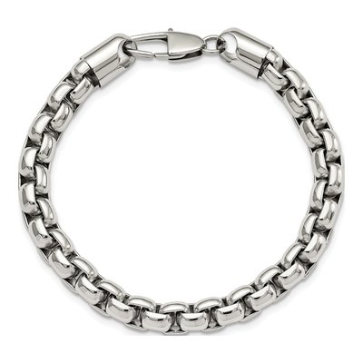 Men's Stainless Steel 8.3mm Box Chain Anklet – view 5
