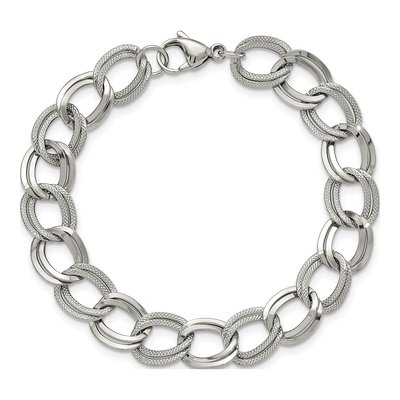 Stainless Steel 11.44mm Curb Chain Bracelet – view 5