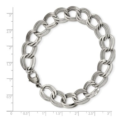 Stainless Steel 11.44mm Curb Chain Bracelet – view 6