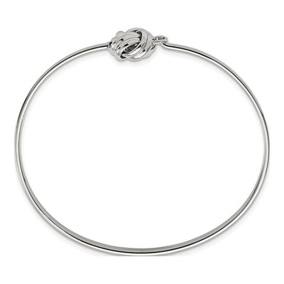 Stainless Steel Love Knot Bangle Bracelet – view 4