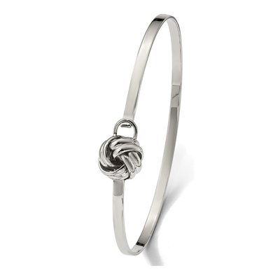 Stainless Steel Love Knot Bangle Bracelet – view 7