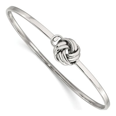 Stainless Steel Love Knot Bangle Bracelet