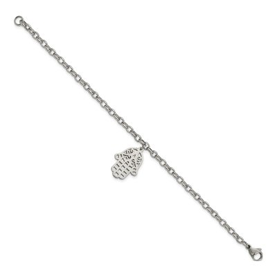 Stainless Steel Hamsa Bracelet – view 4