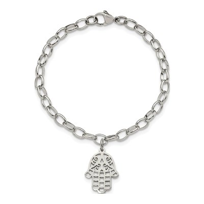 Stainless Steel Hamsa Bracelet – view 5