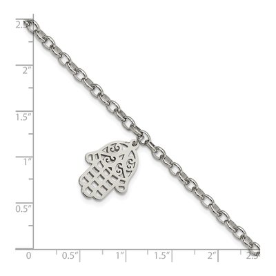 Stainless Steel Hamsa Bracelet – view 6