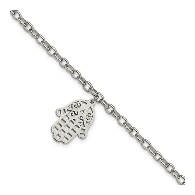 Stainless Steel Hamsa Bracelet