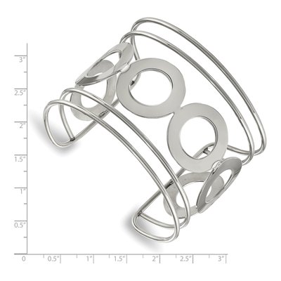 Stainless Steel Circle Cuff Bracelet – view 2