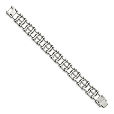 Stainless Steel Barrel Link Bracelet – view 4