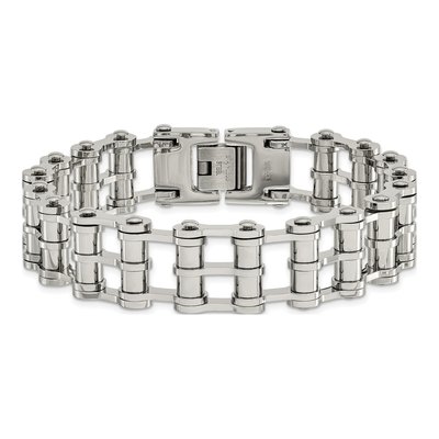 Stainless Steel Barrel Link Bracelet – view 5