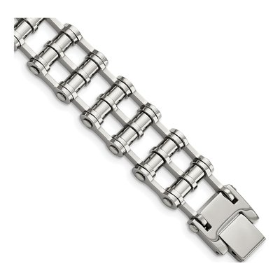 Stainless Steel Barrel Link Bracelet