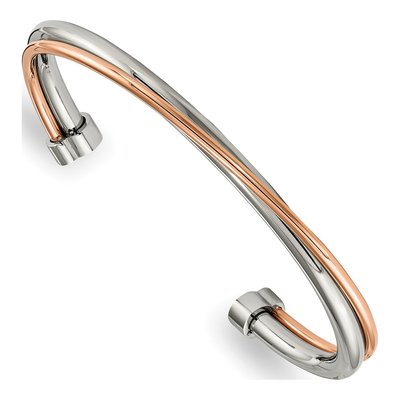 Stainless Steel Twisted Cuff Bracelet