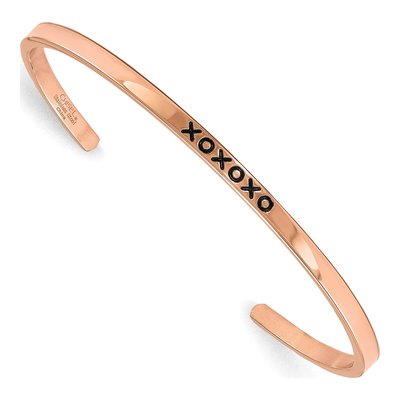 Stainless Steel CZ Enamled Cuff Bracelet