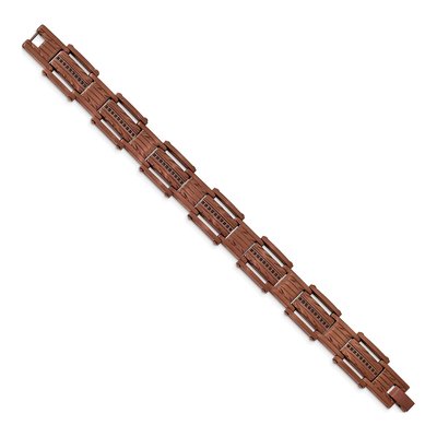 Stainless Steel CZ Link Bracelet – view 3