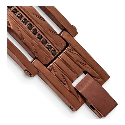 Stainless Steel CZ Link Bracelet – view 4