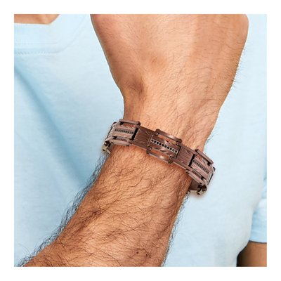 Stainless Steel CZ Link Bracelet – view 7