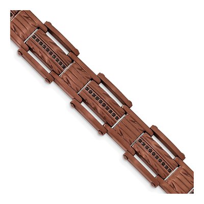 Stainless Steel CZ Link Bracelet