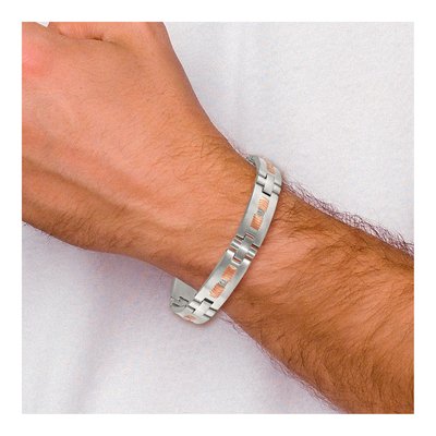 Stainless Steel CZ IP Link Bracelet – view 7