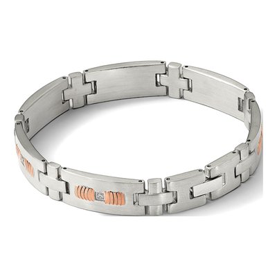 Stainless Steel CZ IP Link Bracelet – view 8