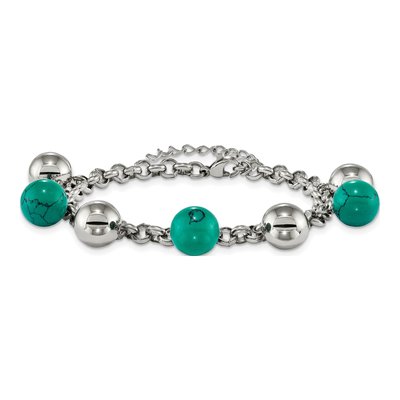 Stainless Steel Turquoise Bracelet – view 3