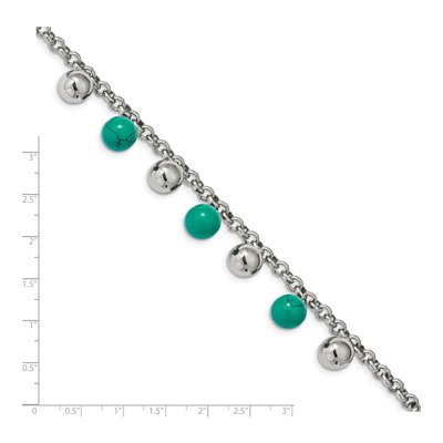 Stainless Steel Turquoise Bracelet – view 4