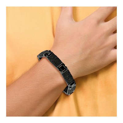 Black Stainless Steel Link Bracelet – view 6