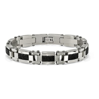 Black Stainless Steel Wire Inlay Bracelet – view 3