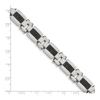 Black Stainless Steel Wire Inlay Bracelet – view 4