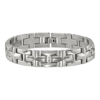 Stainless Steel Cross Link Bracelet – view 4