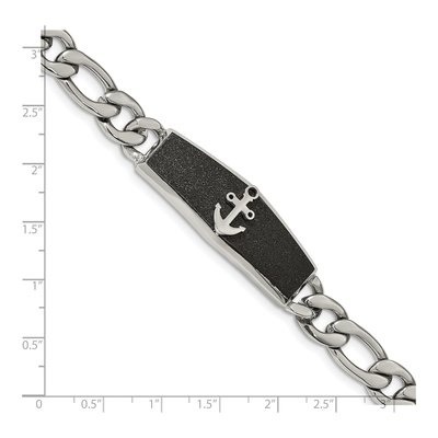 Black Stainless Steel Anchor ID Bracelet – view 4
