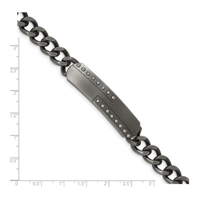 Stainless Steel Gun Metal ID Bracelet – view 6