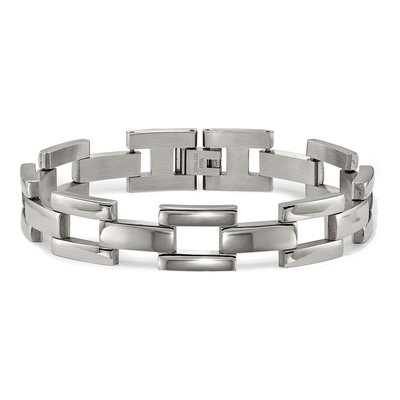 Stainless Steel Open Square Link Bracelet – view 4