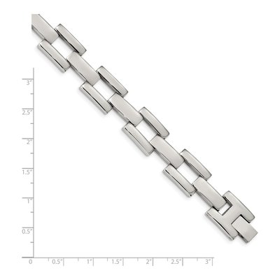 Stainless Steel Open Square Link Bracelet – view 5