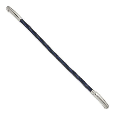 Stainless Steel Blue Wire Black Bracelet – view 3