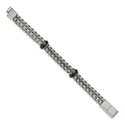Black Stainless Steel Black 5in Bracelet – view 2