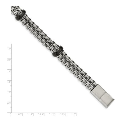 Black Stainless Steel Black 5in Bracelet – view 3
